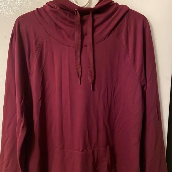 Burgundy Hoodie with Front Pocket Large - Picture 2 of 3